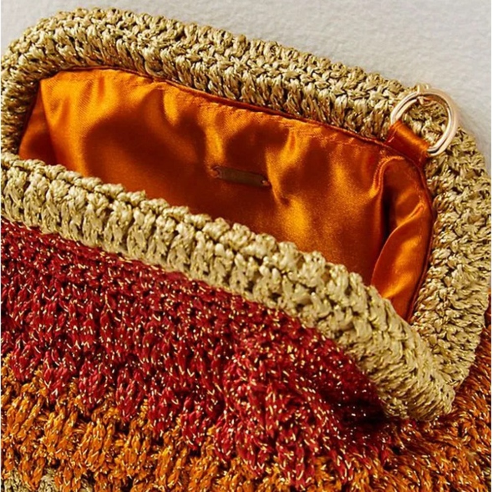 NWOT Free People Sweet Emotions Clutch in Fire Starter - Picture 5 of 5
